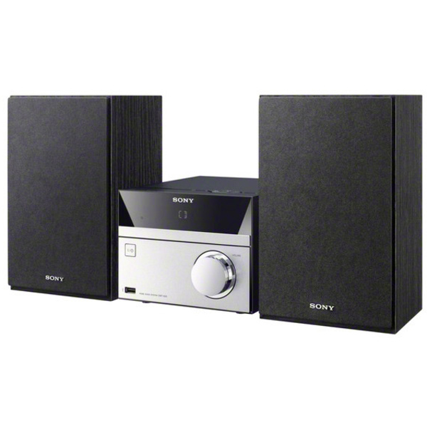 Sony Stereoanlage CMT-SBT20 AUX, Bluetooth®, CD, NFC, UKW, USB Schwarz, Silber