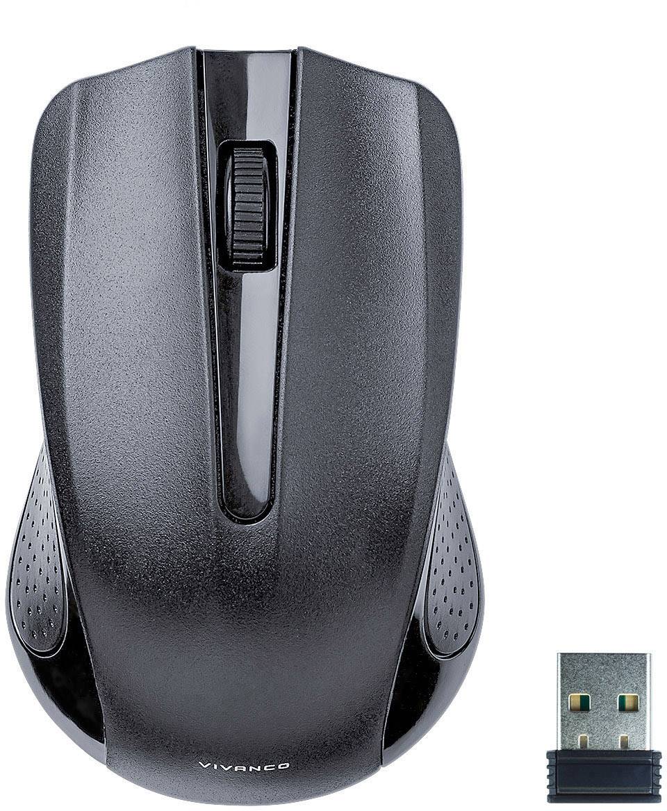 Vivanco IT-MS RF 1000 Maus Funk Optisch Schwarz 3 Tasten 1000 dpi