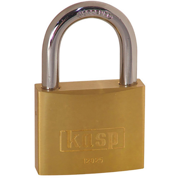KASP K12025LO Vorhängeschloss 25mm verschieden schließend Goldgelb Schlüsselschloss