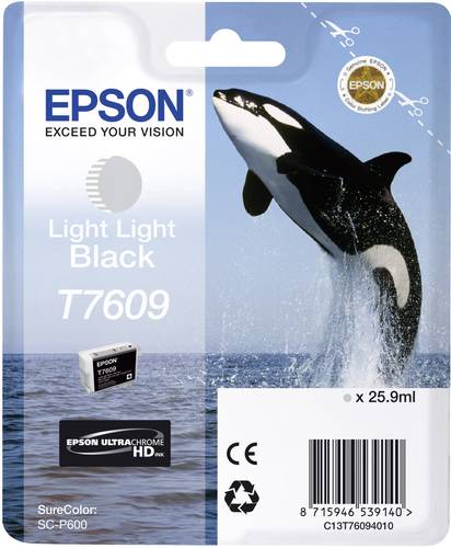 Epson Druckerpatrone T7609 Original Light Light Schwarz C13T76094010