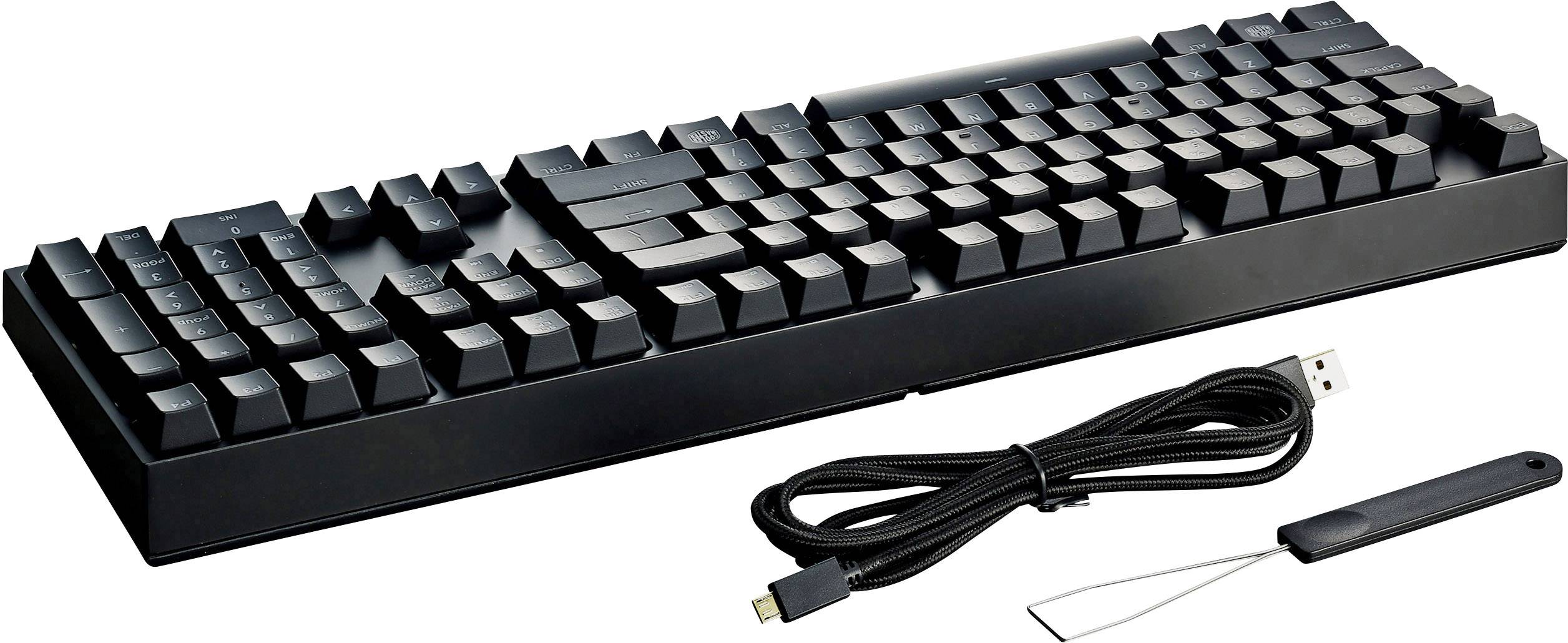 Cooler Master MasterKeys Pro L RGB USB Gaming-Tastatur Beleuchtet, Switch: Red, mit numerischer Tastatur Deutsch, QWERTZ, Windows® Schwarz