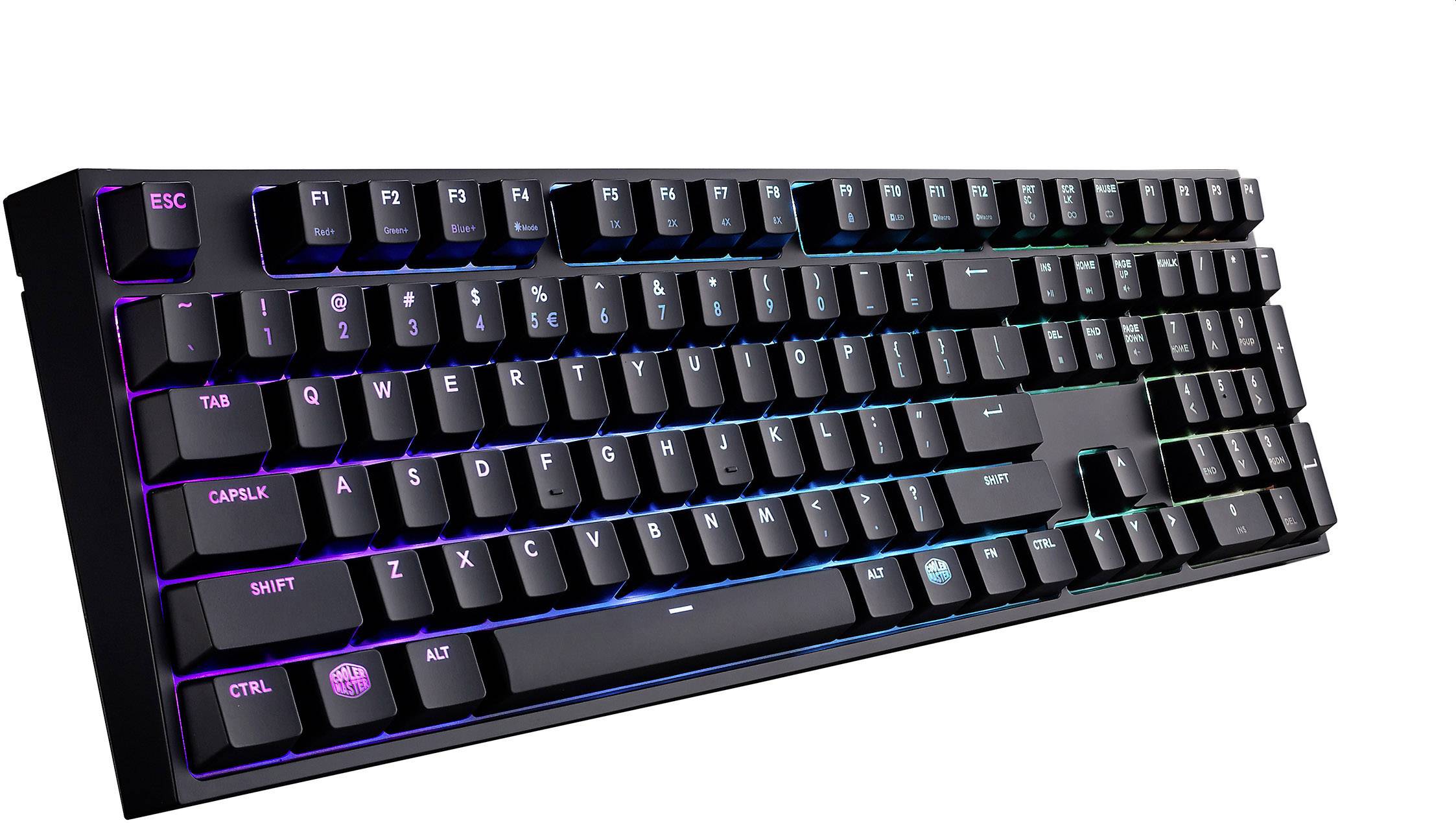 Cooler Master MasterKeys Pro L RGB USB Gaming-Tastatur Beleuchtet, Switch: Red, mit numerischer Tastatur Deutsch, QWERTZ, Windows® Schwarz