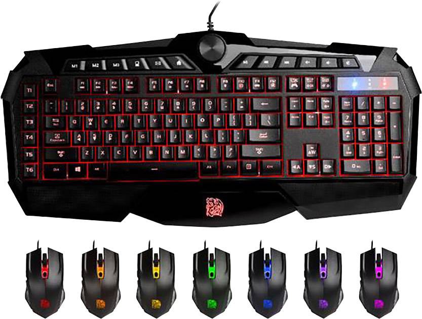 Keyboard & Mouse Tt eSPORTS Challenger Prime RGB Combo