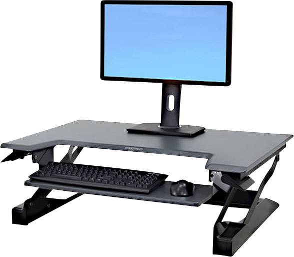 Ergotron WorkFit-T Sitz-Steh-Schreibtischaufsatz Höhen-Bereich: 38 cm (max) Schwarz