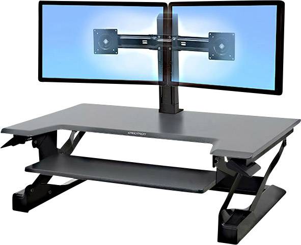 Ergotron WorkFit-T Sitz-Steh-Schreibtischaufsatz Höhen-Bereich: 38 cm (max) Schwarz