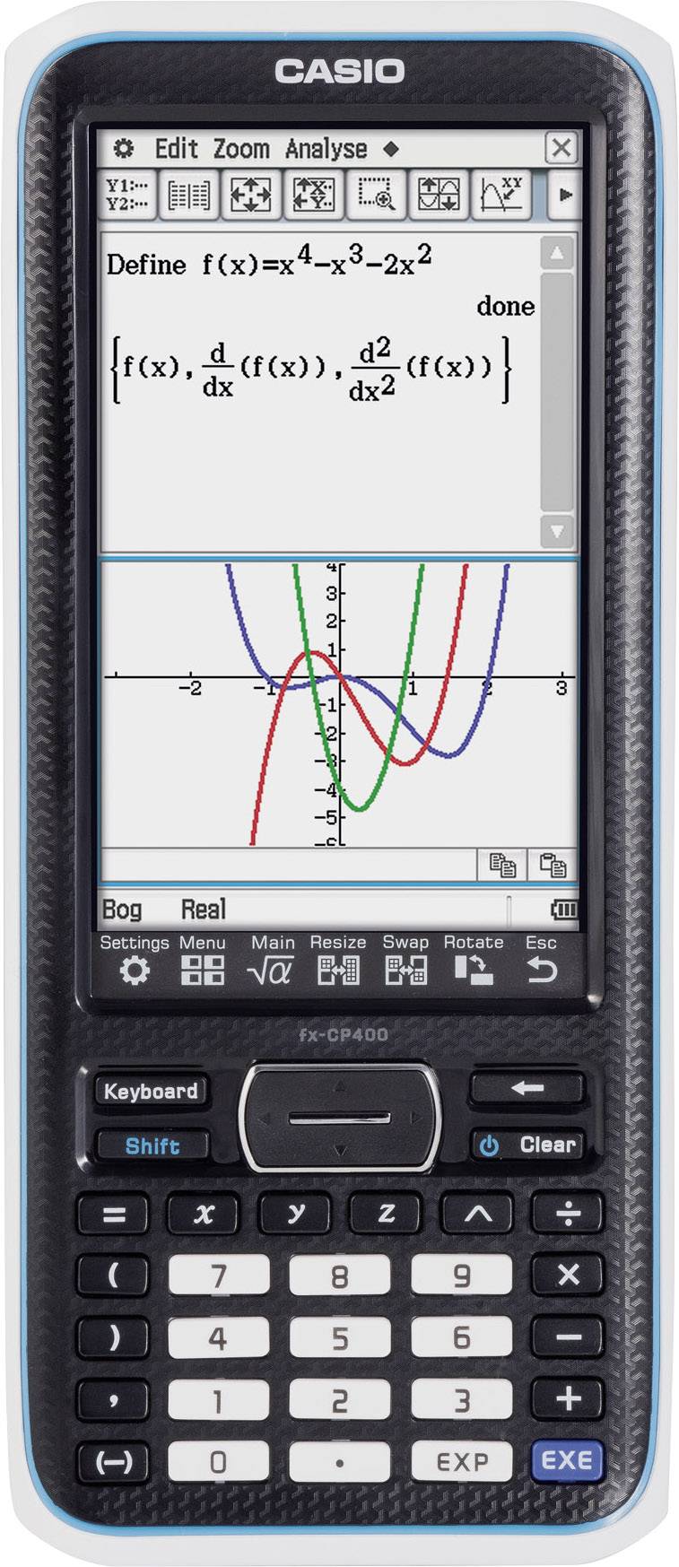 Casio FX-CP400 Grafikrechner Schwarz Display (Stellen): 25 batteriebetrieben (B x H x T) 89 x 21.1 x 206mm