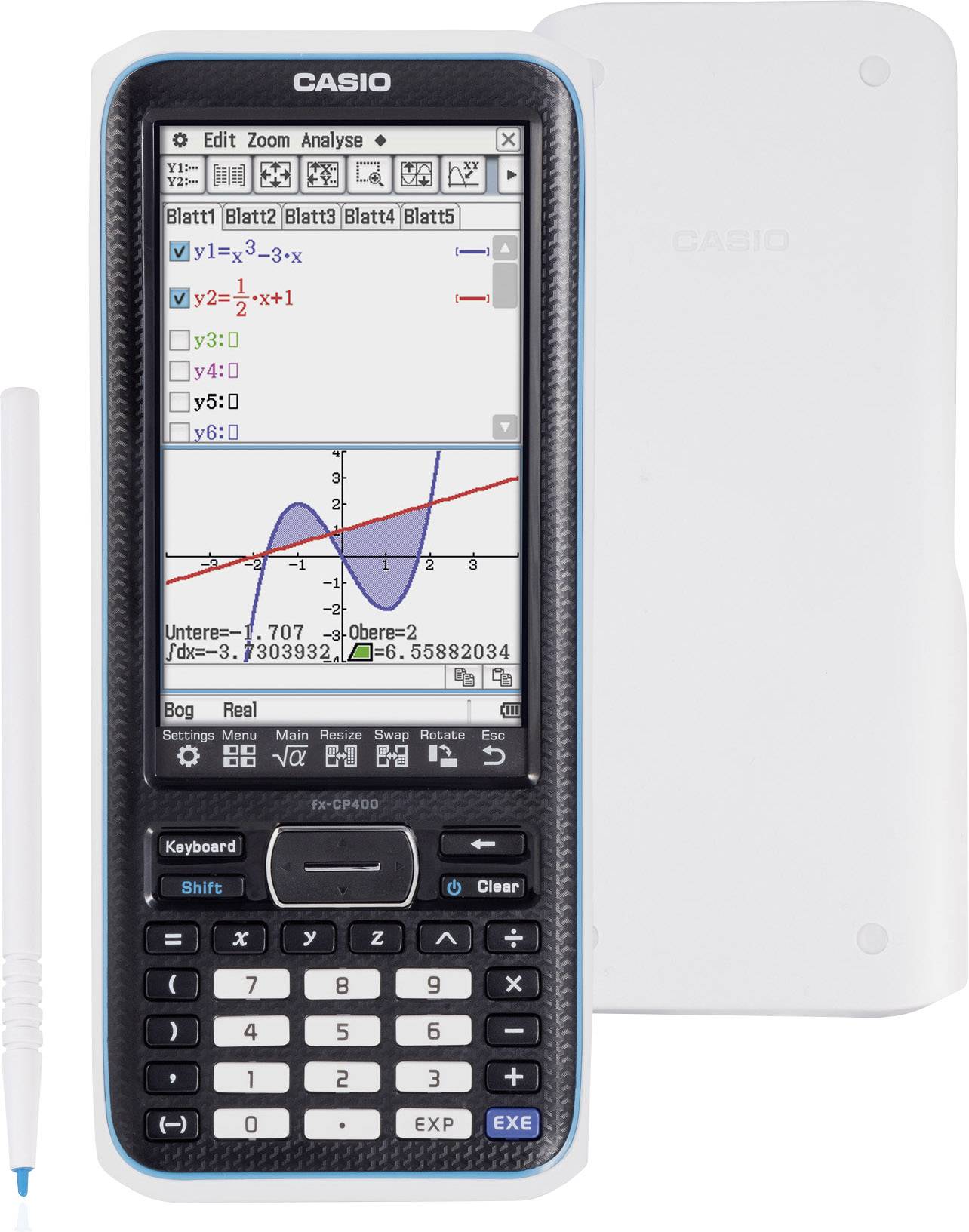 Casio FX-CP400 Grafikrechner Schwarz Display (Stellen): 25 batteriebetrieben (B x H x T) 89 x 21.1 x 206mm