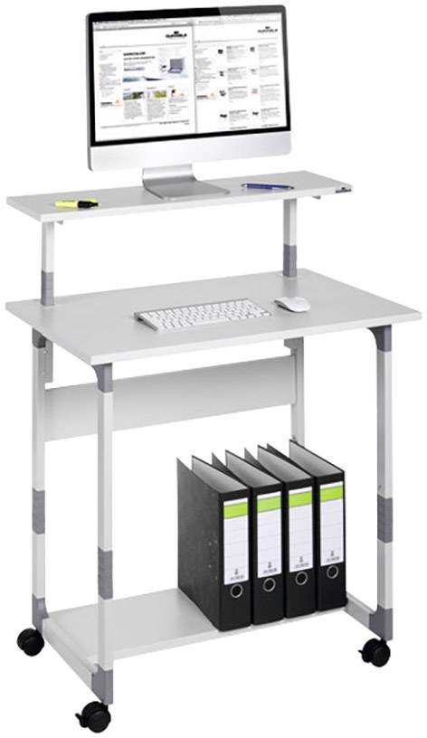 Durable Computer-Wagen höhenverstellbar, mit Rollen Höhen-Bereich: 920 bis 1220 mm (B x T) 800 mm x 564 mm Grau SYSTEM 80 VH 371810