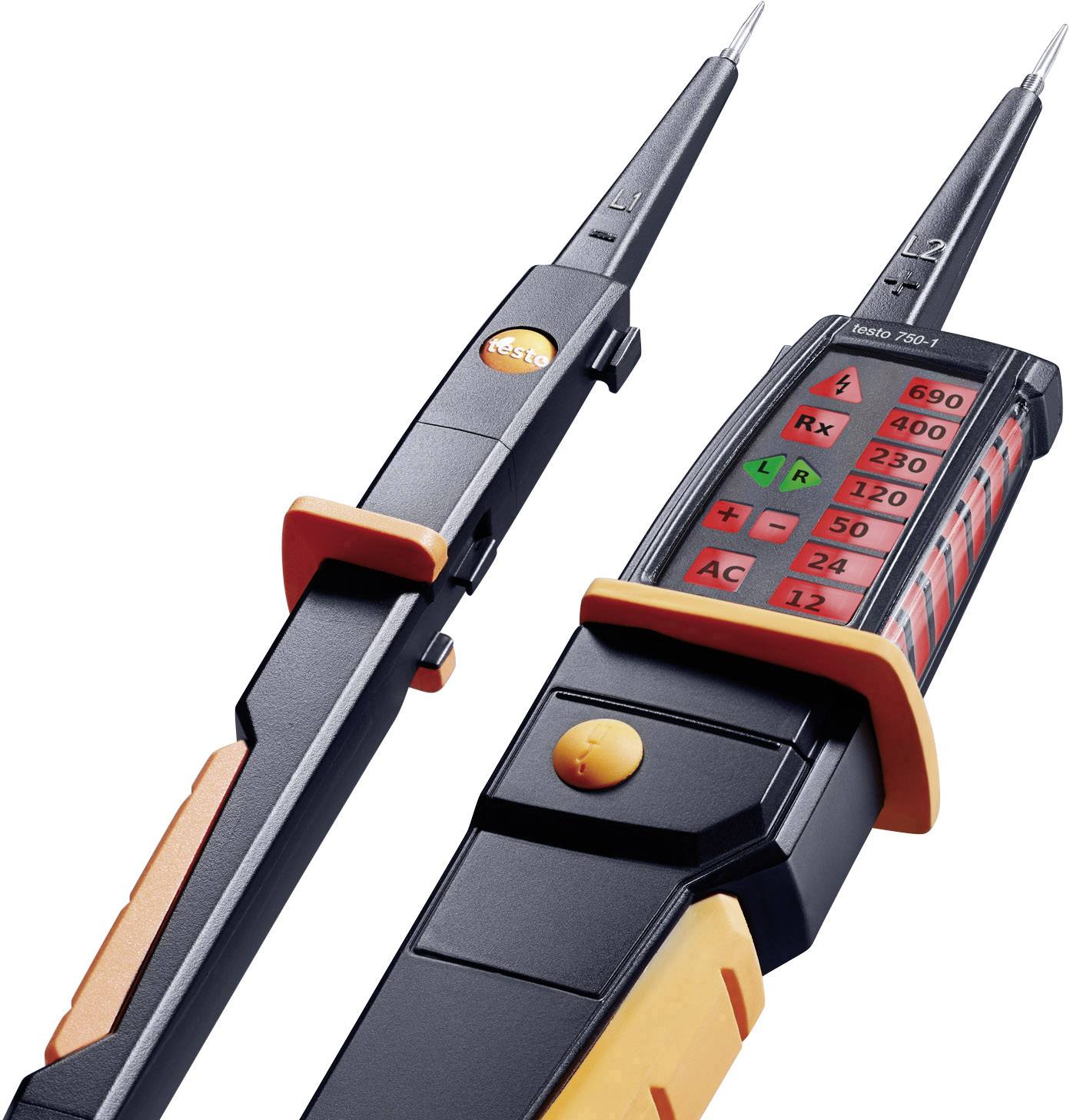 testo 750-1 Zweipoliger Spannungsprüfer CAT IV 600 V, CAT III 1000 V LED, LCD