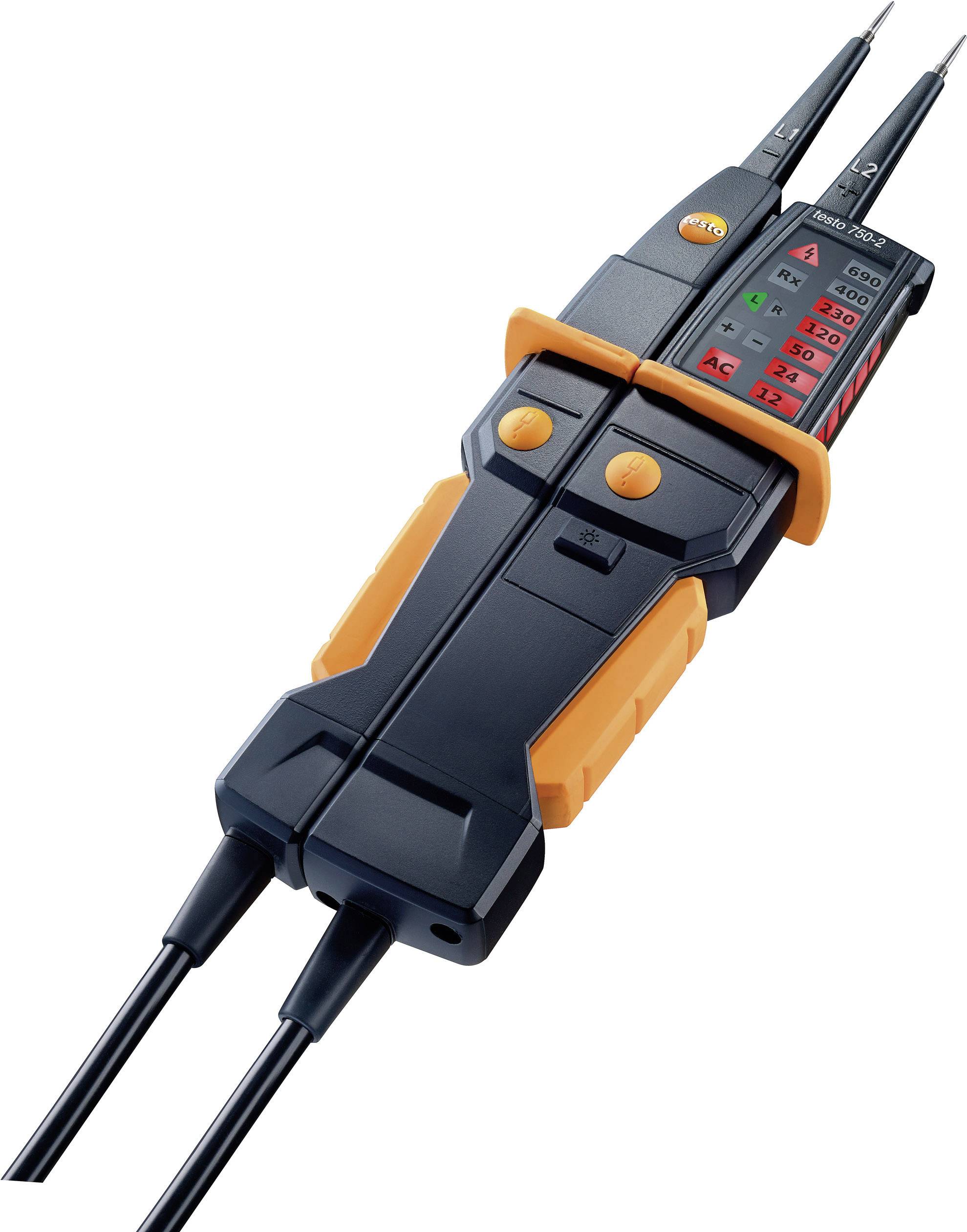 Testo 750-2 Zweipoliger Spannungsprüfer CAT IV 600 V, CAT III 1000V LED, LCD