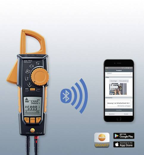 testo 770-3 Stromzange, Hand-Multimeter digital CAT III 1000 V, CAT IV 600 V Anzeige (Counts): 6000