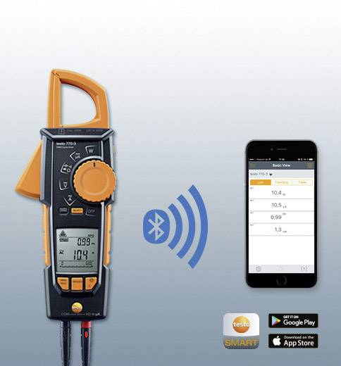 testo 770-3 Stromzange, Hand-Multimeter digital CAT III 1000 V, CAT IV 600 V Anzeige (Counts): 6000