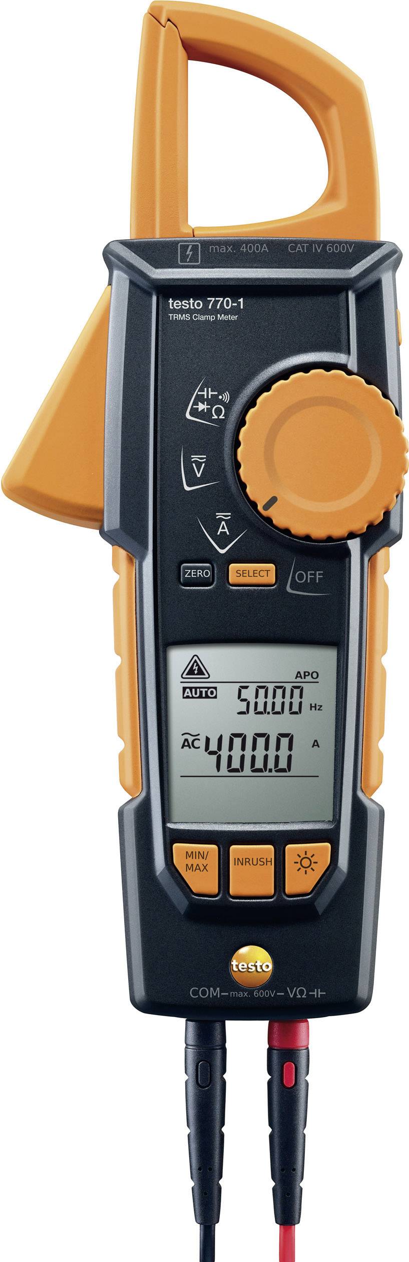 Testo 770-1 Stromzange, Hand-Multimeter digital CAT III 1000 V, CAT IV 600V Anzeige (Counts): 4000