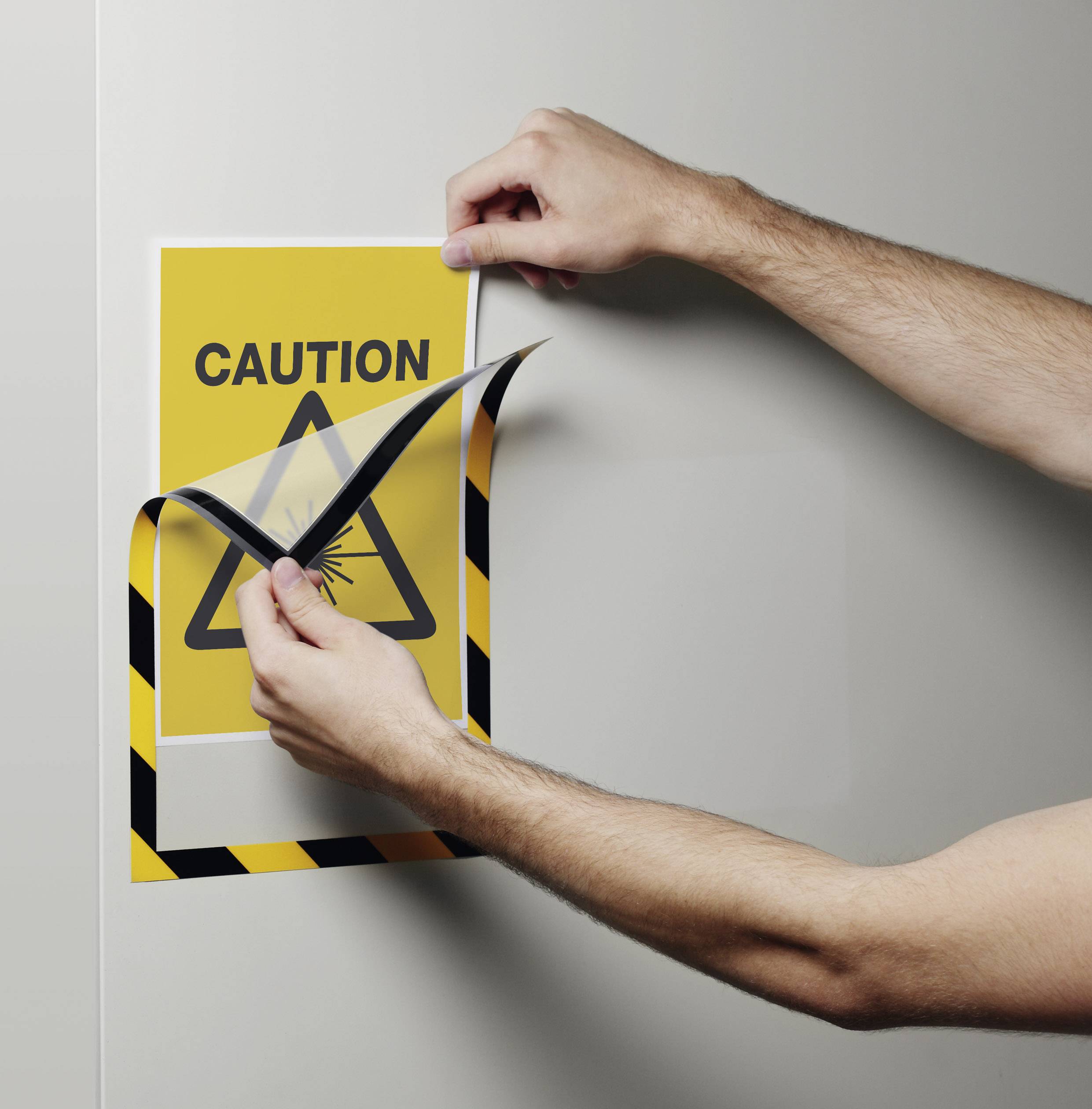 DURABLE DURAFRAME MAGNETIC SECURITY - Dokumentenhalterung - für A4 - magnetisch - Gelb/Schwarz (Packung mit 5)