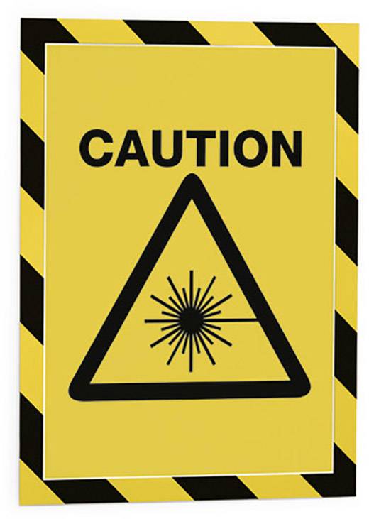 Informationsrahmen Duraframe Security A4 magnethaftend VE=5 Stück gelb/schwarz