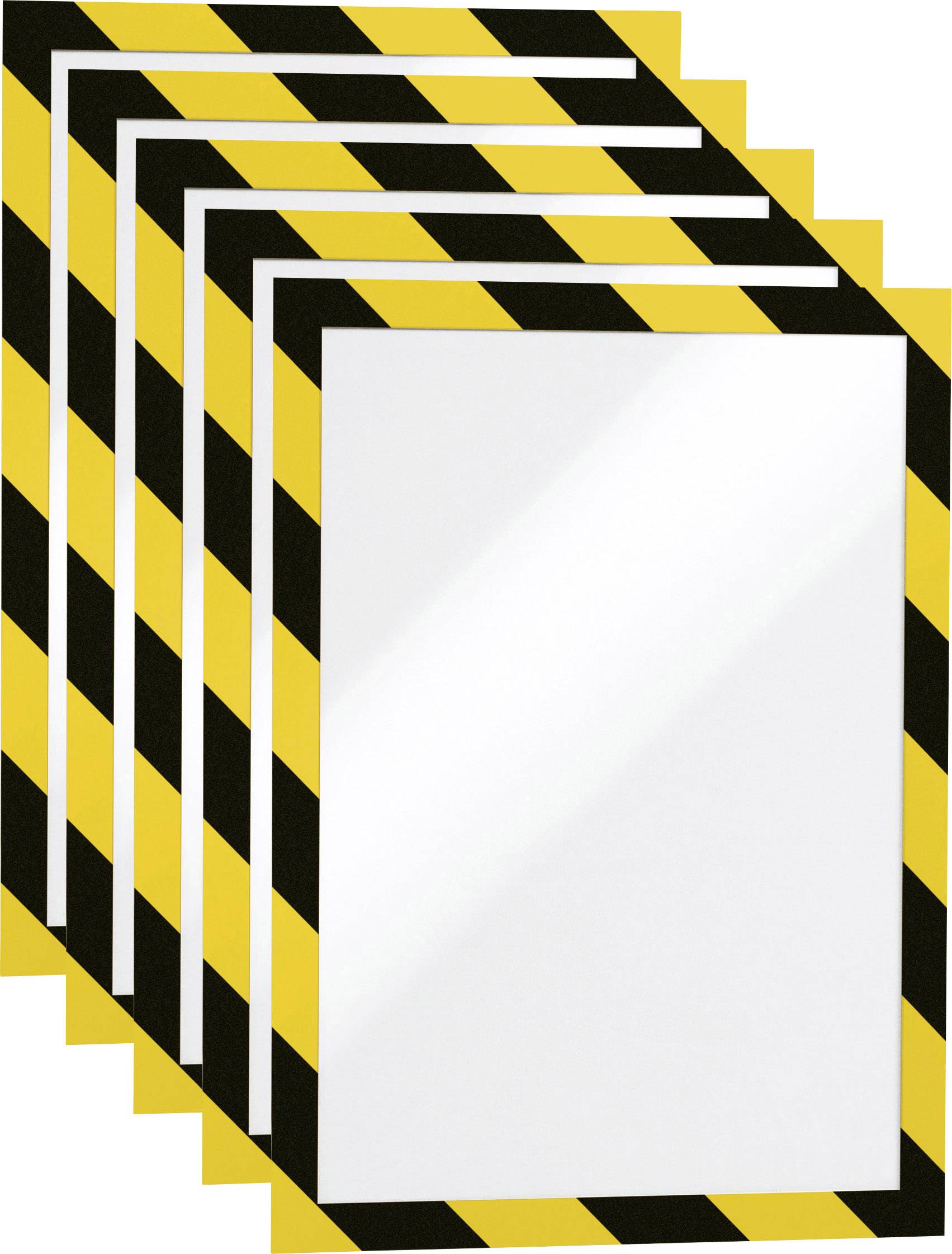 Informationsrahmen Duraframe Security A4 magnethaftend VE=5 Stück gelb/schwarz