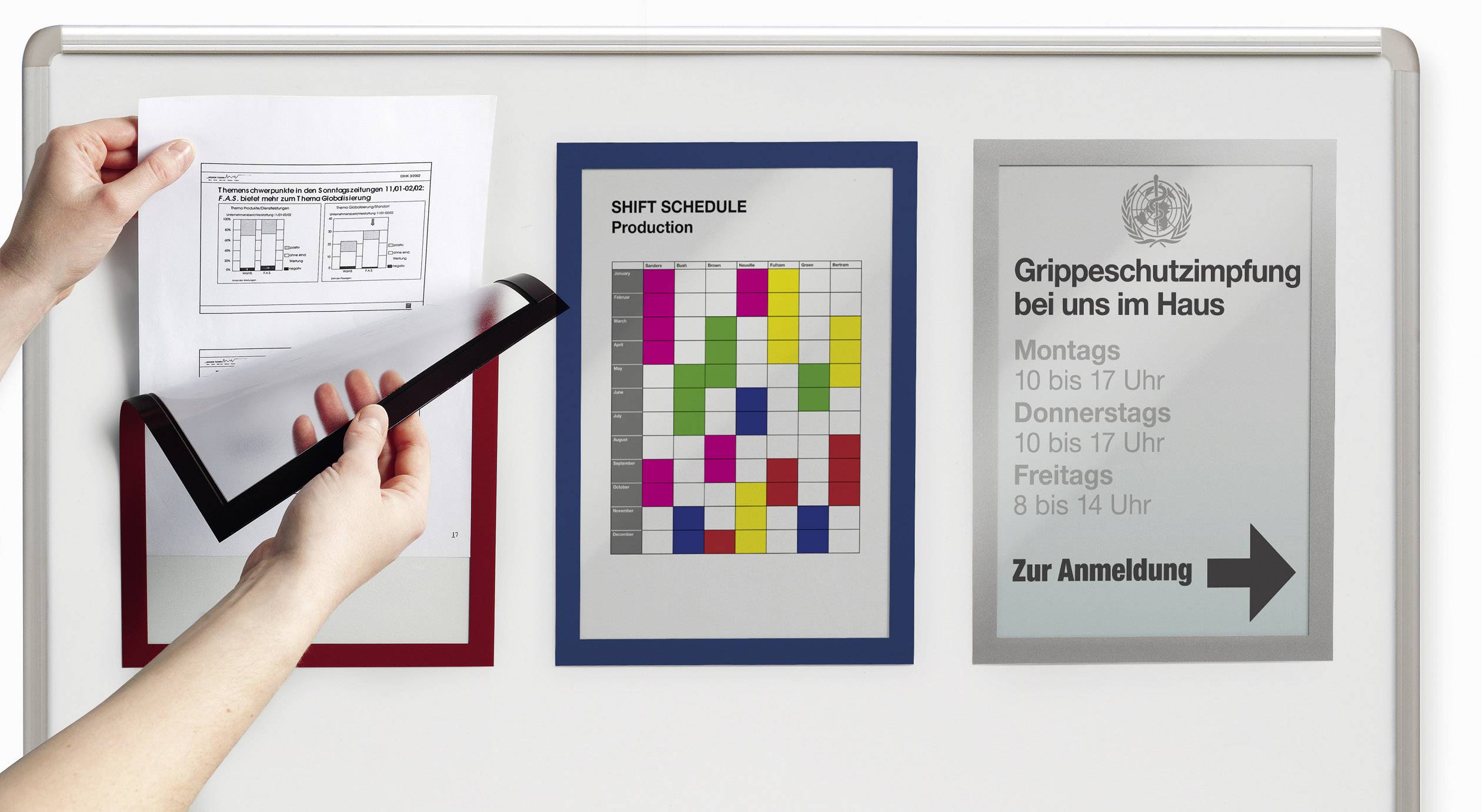 Durable 486901 DURAFRAME MAGNETIC A4 - 4869 Magnetrahmen DIN A4 Schwarz (B x H) 238 mm x 324 mm 5 St.