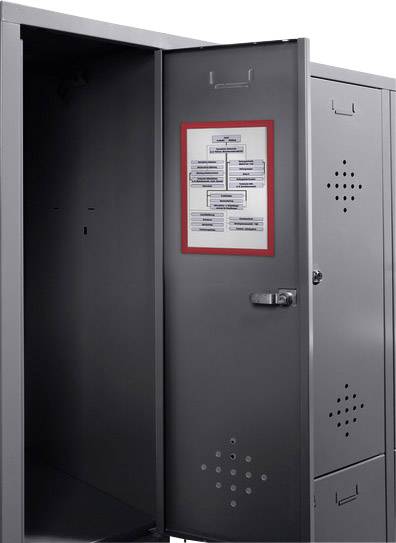 Durable 486903 DURAFRAME MAGNETIC A4 - 4869 Magnetrahmen DIN A4 Rot (B x H) 238 mm x 324 mm 5 St.