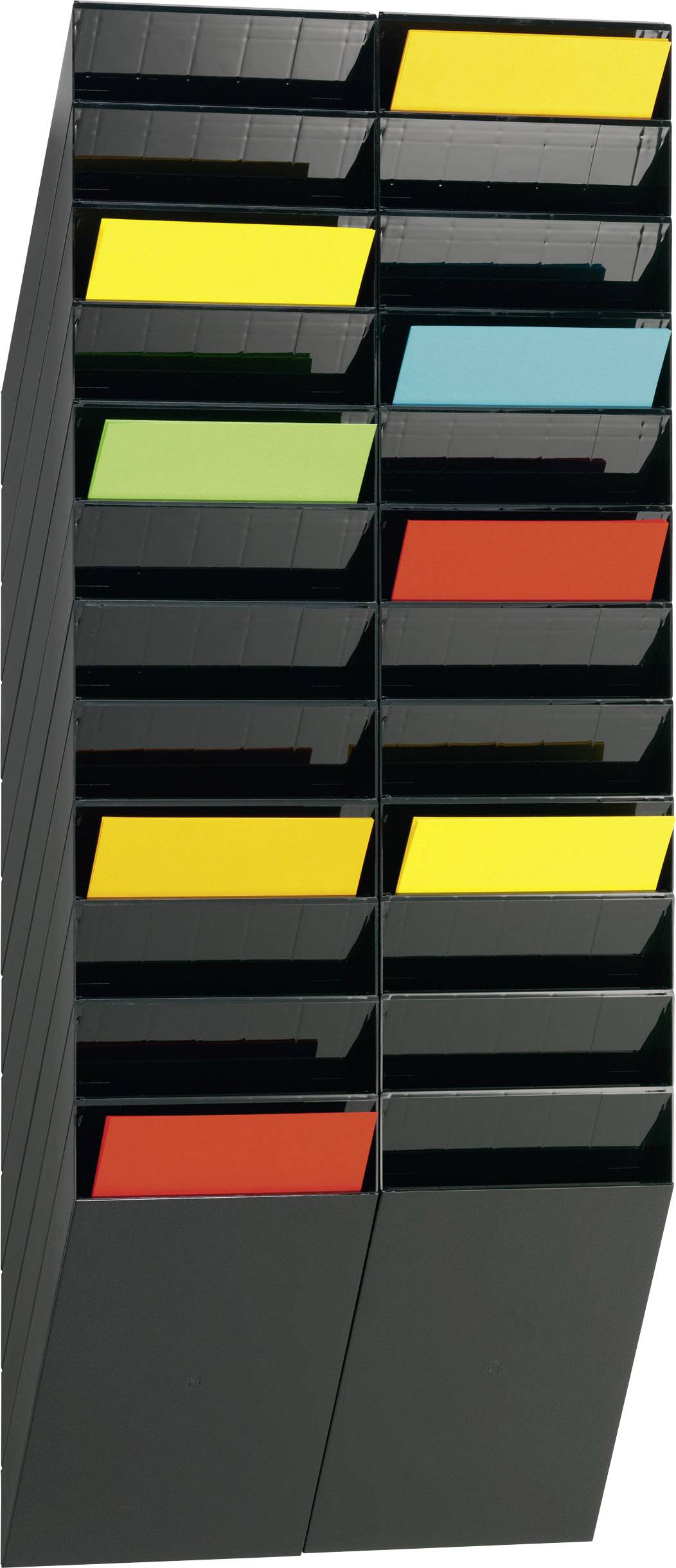 Durable FLEXXIBOXX 12 A4 1709763060 Prospekthalter Schwarz DIN A4hoch Anzahl der Fächer 12 1 St. (B x H x T) 240 x 1115 x 135mm