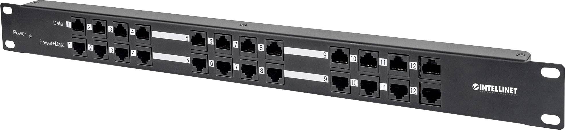 Intellinet 720342 12 Port Netzwerk-Patchpanel 483 mm (19") CAT 5e 1 HE Bestückt