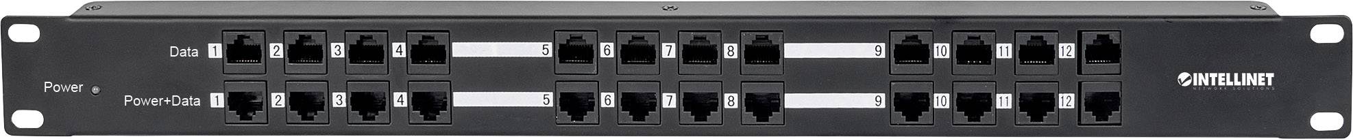 Intellinet 720342 12 Port Netzwerk-Patchpanel 483mm (19") CAT 5e 1 HE Bestückt