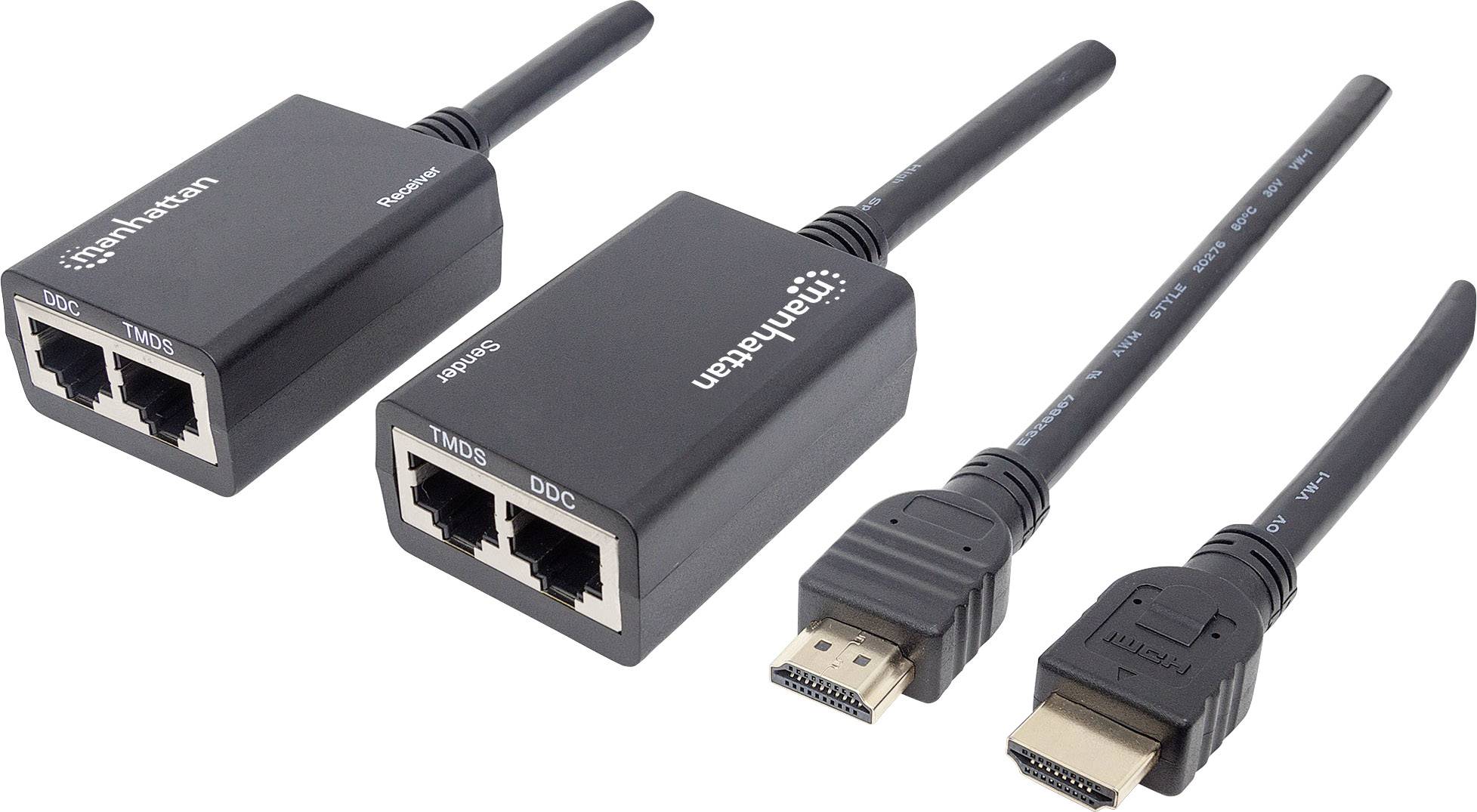 Manhattan 207386 HDMI® Extender (Verlängerung) über Netzwerkkabel RJ45 30m