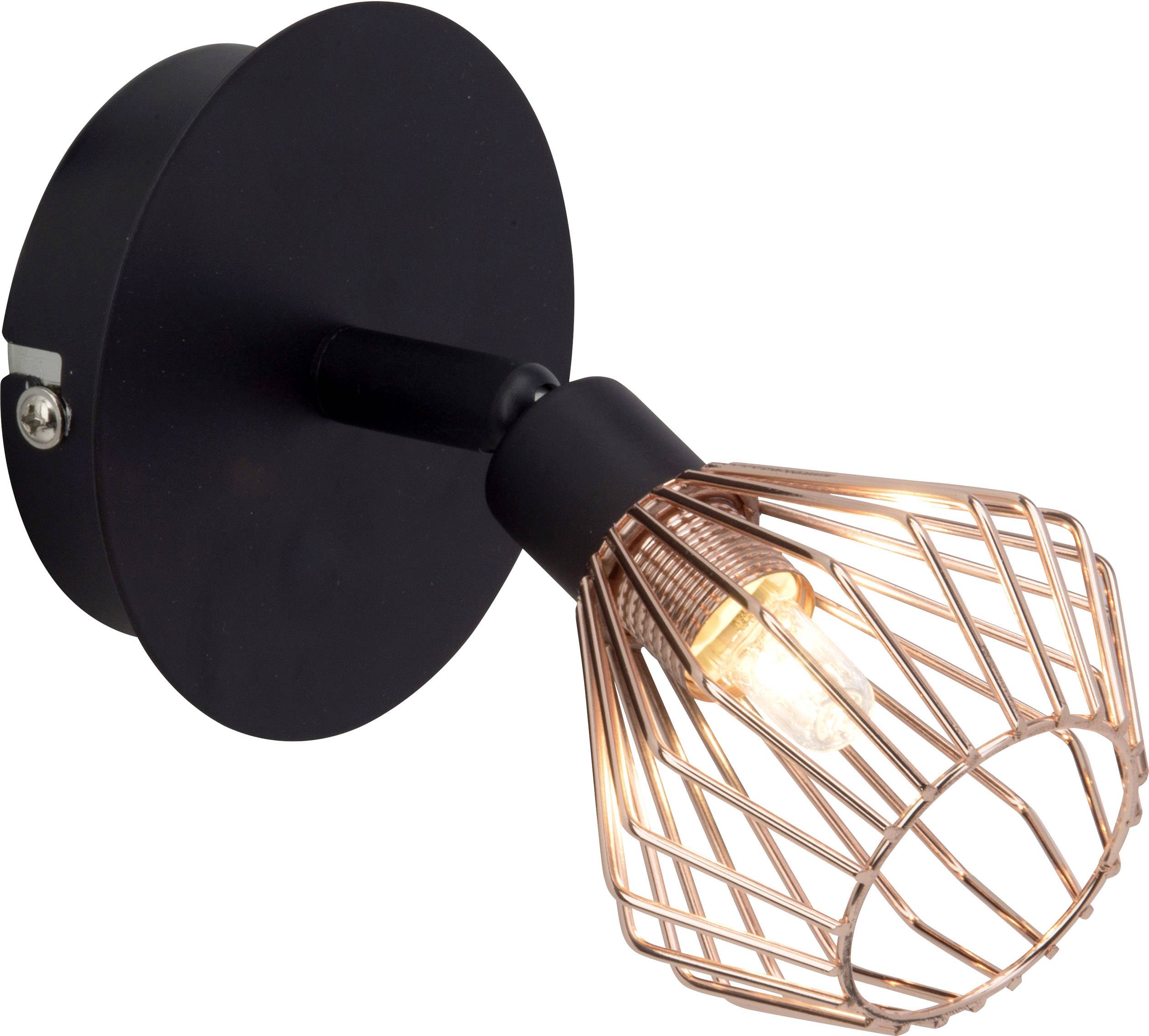 Brilliant Dalma 21010/76 Wandstrahler G9 33W Halogen Schwarz, Kupfer