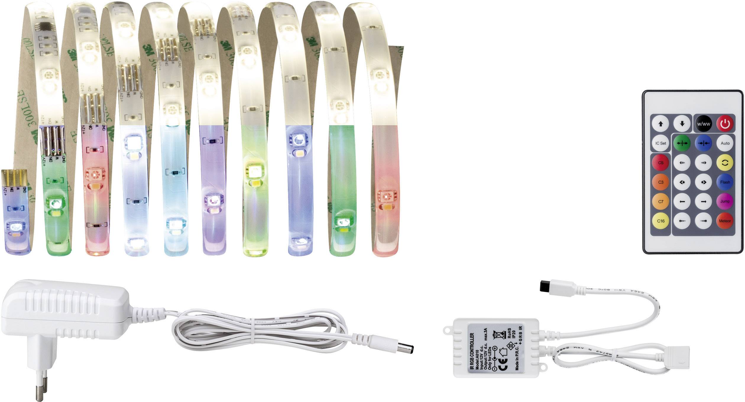 Paulmann 70696 LED-Streifen-Komplettset mit Stecker 12 V 3 m RGBW 1 St.