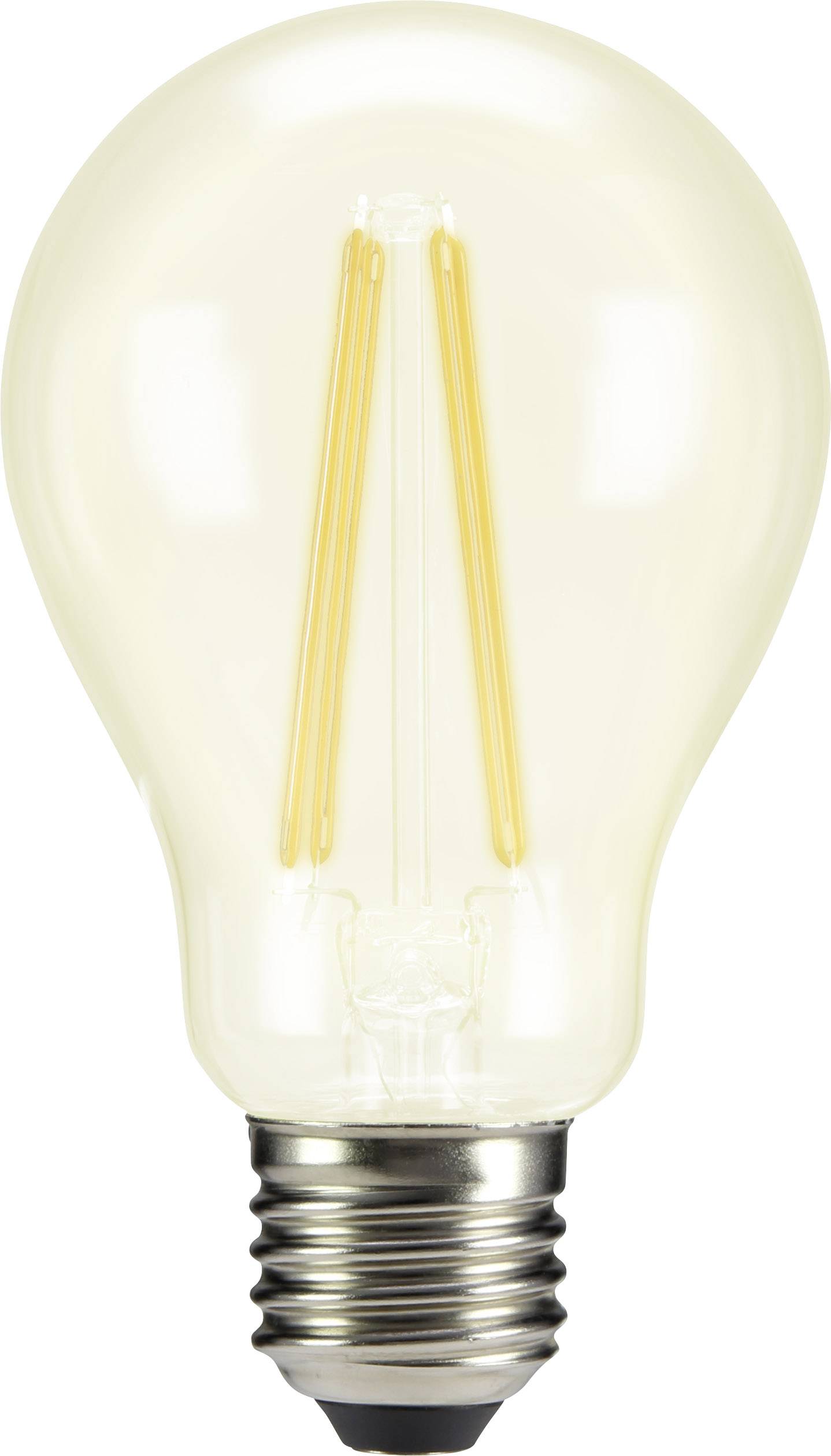 Sygonix LED EEK A++ (A++ - E) E27 Glühlampenform 8 W = 75 W Warmweiß (Ø x L) 67 mm x 118 mm Filame