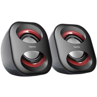 Hama Sonic Mobil 183 2.0 PC-Lautsprecher Kabelgebunden 3W Schwarz, Rot Hama Sonic Mobil 183 2.0 PC-Lautsprecher Kabelgebunden 3W Schwarz, Rot