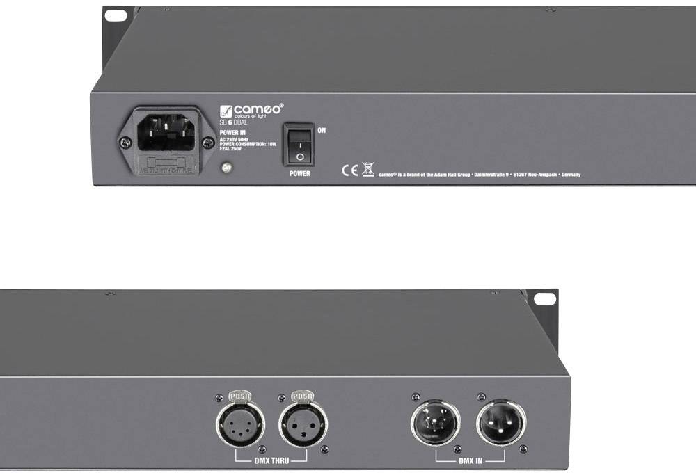 Cameo SB 6 Dual DMX Splitter 6-Kanal 19 Zoll-Bauform