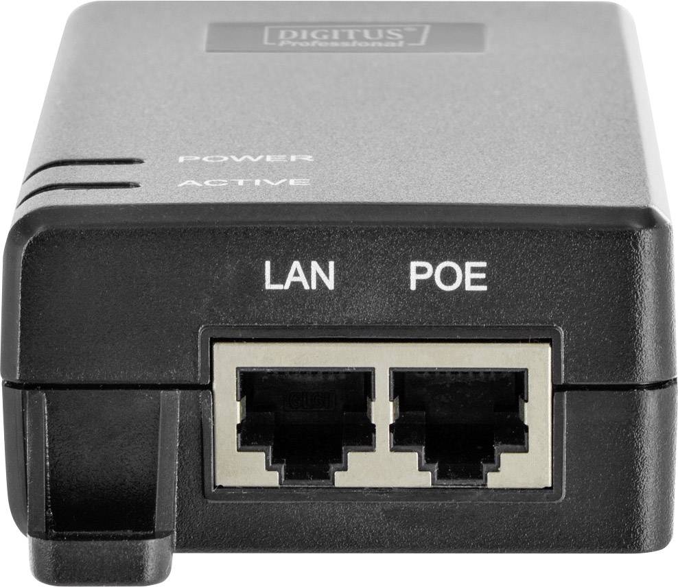 Digitus DN-95103-2 PoE Injektor 1 GBit/s IEEE 802.3at (25.5 W), IEEE 802.3af (12.95 W)