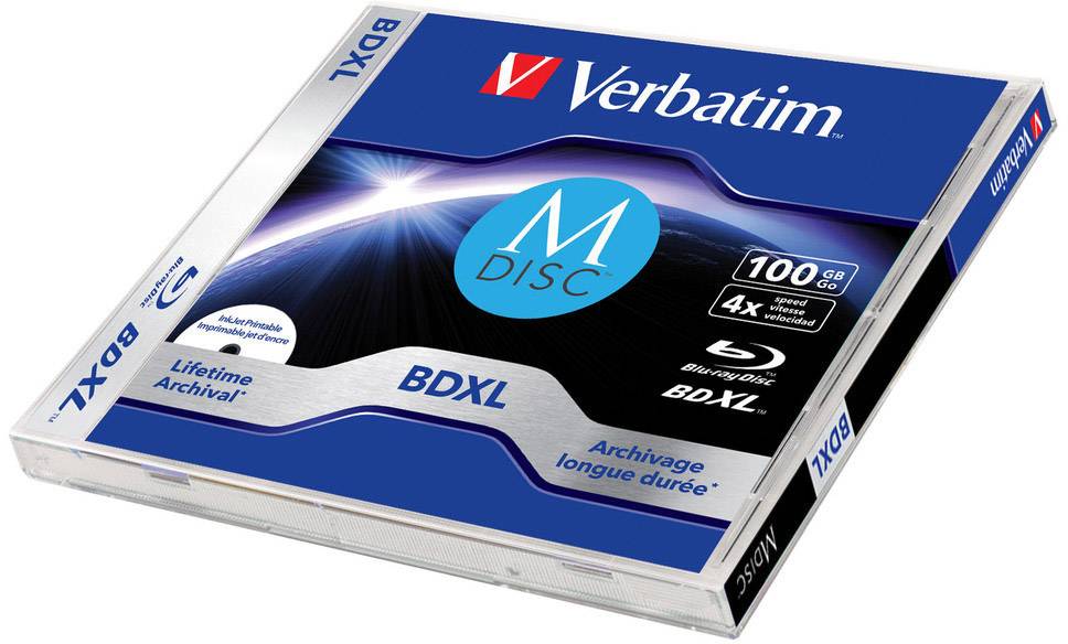 Verbatim 43833 M-DISC Blu-ray Rohling 100 GB 1 St. Slimcase Bedruckbar