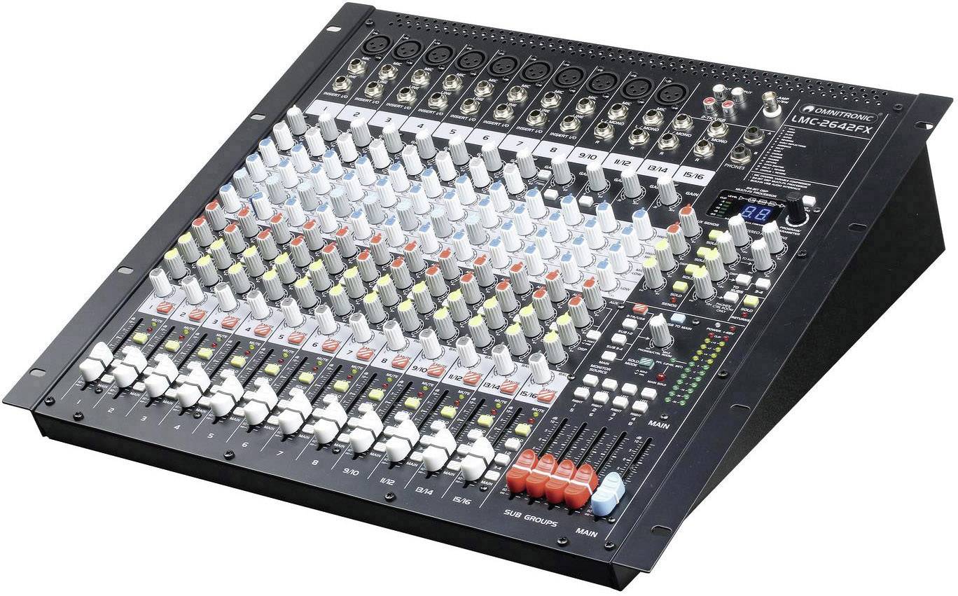 Omnitronic LMC-2642FX Konsolen-Mischpult Anzahl Kanäle:16 USB-Anschluss