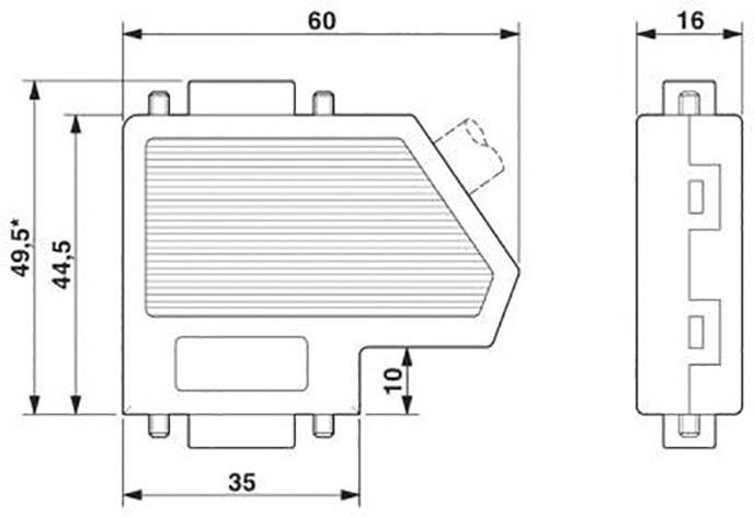 Phoenix Contact 2744403 Sensor-/Aktor-Datensteckverbinder Stecker, gewinkelt Polzahl Sensoren: 9 1St.