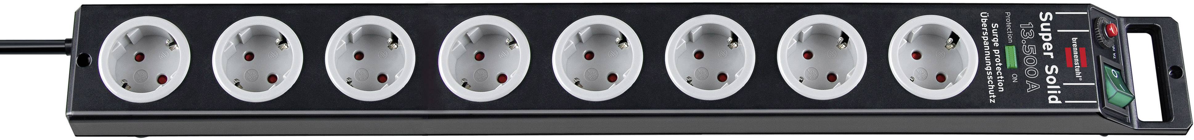 Brennenstuhl 1153380318 Überspannungsschutz-Steckdosenleiste 8fach Schwarz, Grau Schutzkontakt 1 St.