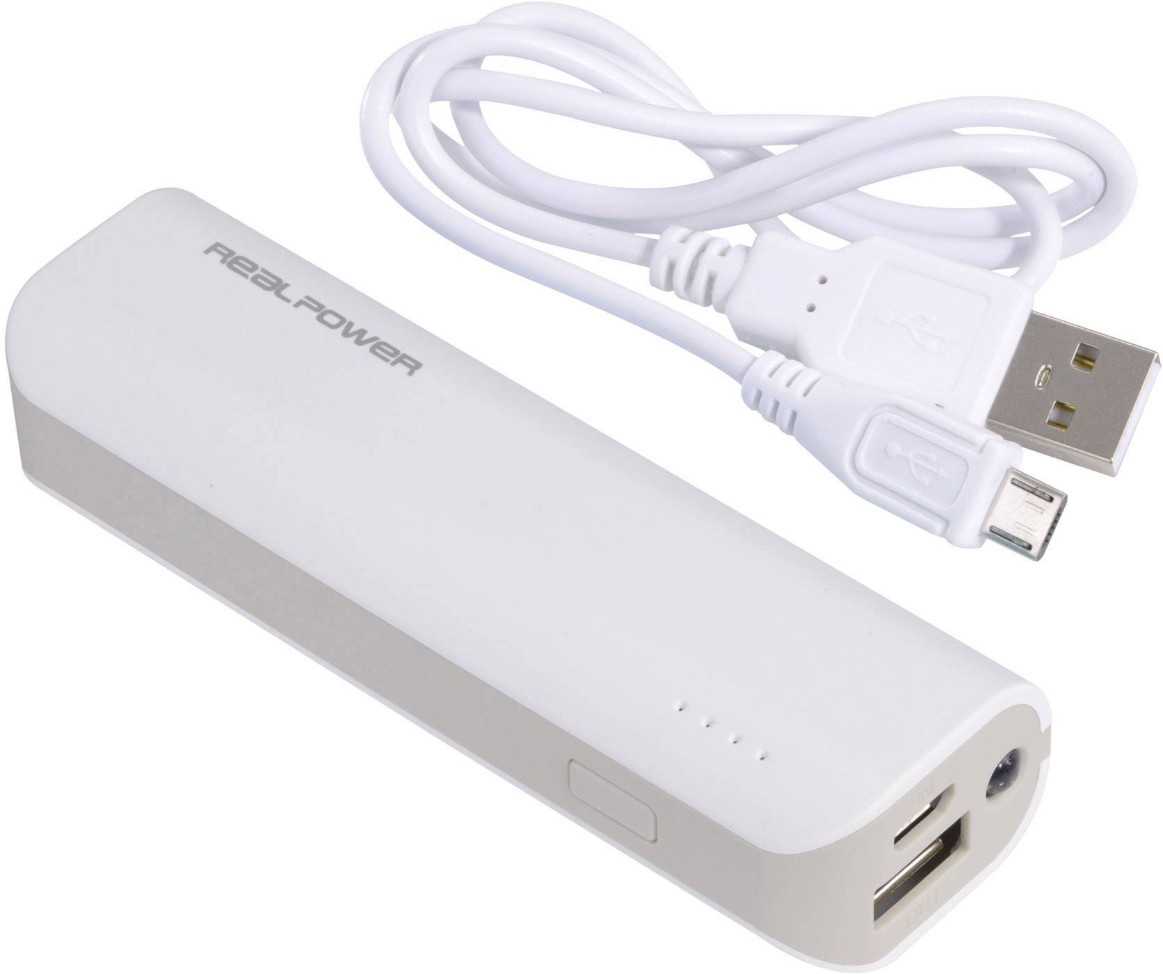 REALPOWER POWERBANK PB-2600 WEISS