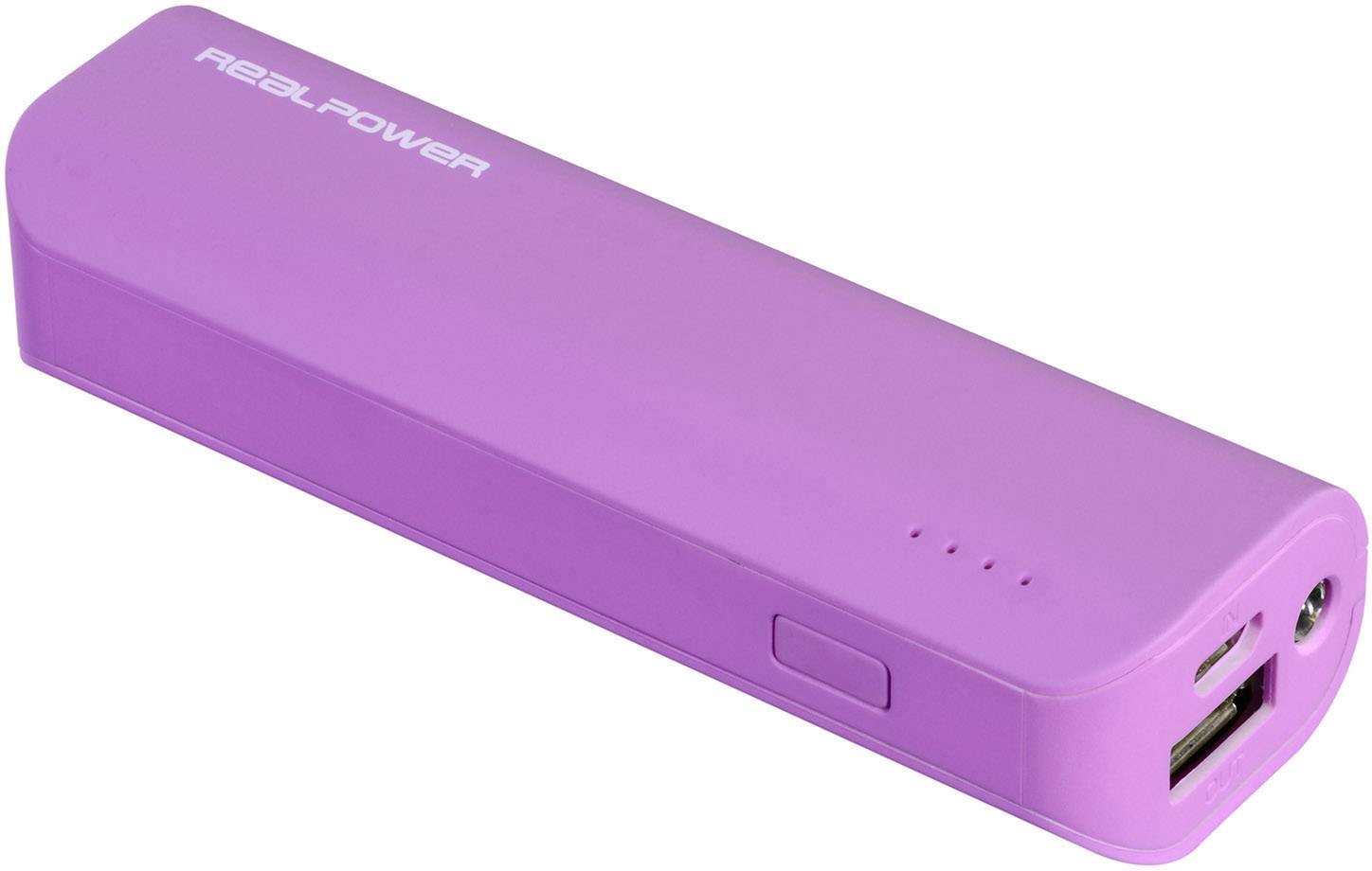 RealPower PB-2600 Powerbank 2600 mAh Li-Ion Lila