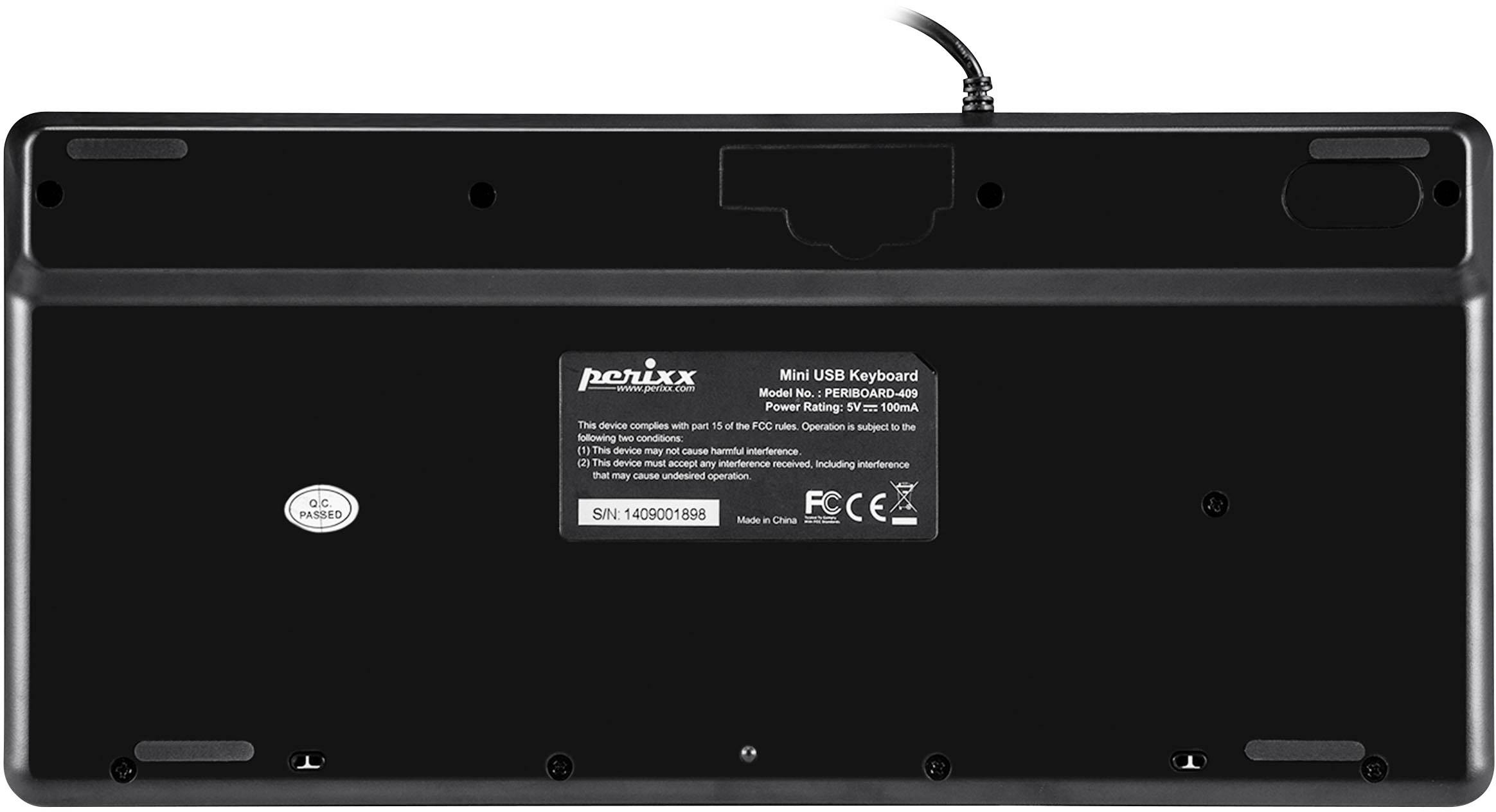 Perixx PERIBOARD-409DEU USB Tastatur Deutsch, QWERTZ Schwarz