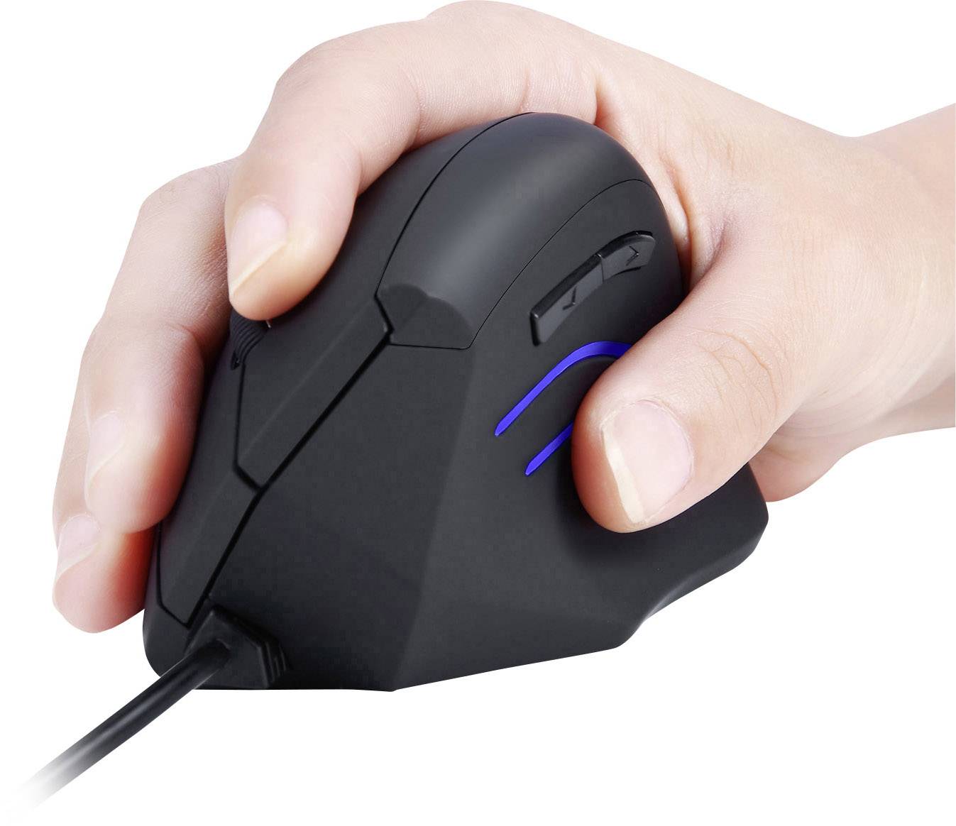 Perixx PERIMICE-508 Ergonomische Maus USB Optisch Schwarz 6 Tasten 1000 dpi Ergonomisch