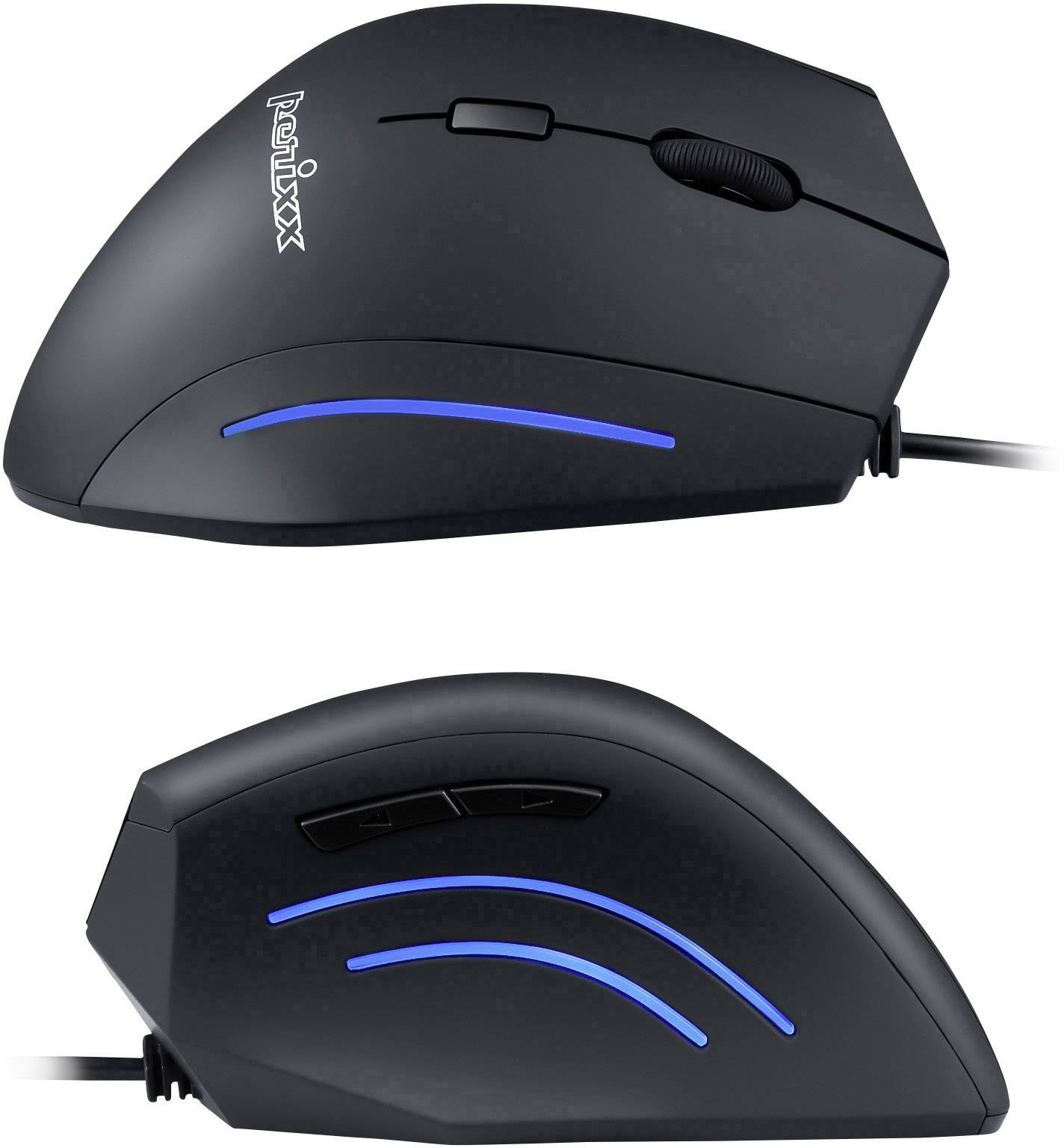 Perixx PERIMICE-508 Ergonomische Maus USB Optisch Schwarz 6 Tasten 1000 dpi Ergonomisch
