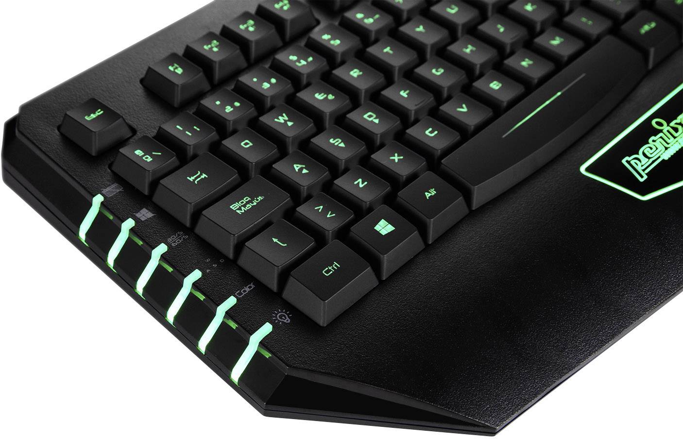 Perixx PX-1800DE USB Gaming-Tastatur Beleuchtet, Handballenauflage Deutsch, QWERTZ, Windows® Schwarz