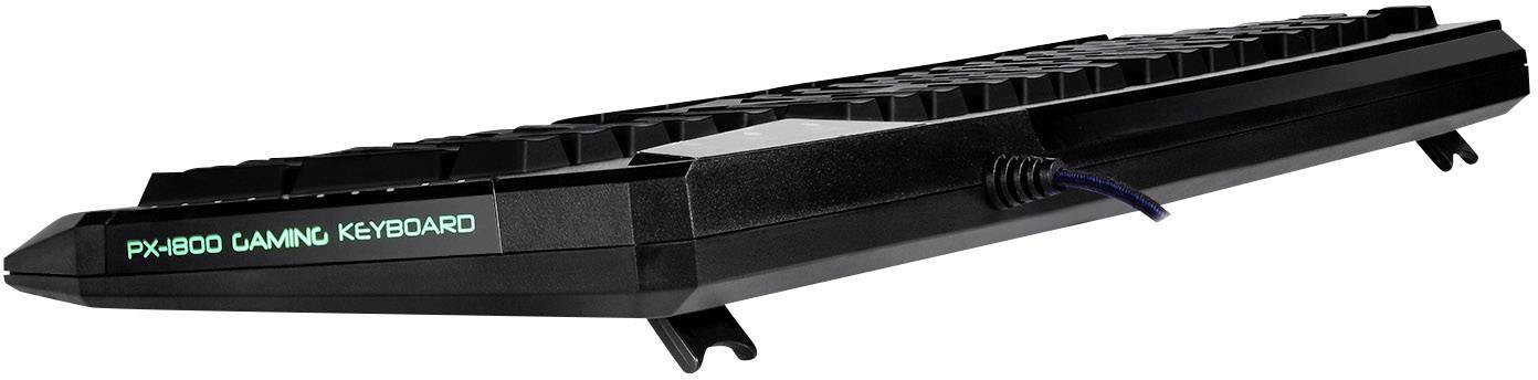 Perixx PX-1800DE USB Gaming-Tastatur Beleuchtet, Handballenauflage Deutsch, QWERTZ, Windows® Schwarz