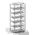 META Regalbau 59584 Aktenregal-Grundmodul (B x H x T) 1004 x 2200 x 604mm Stahl verzinkt Verzinkt Metallboden