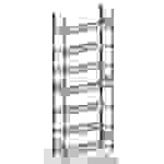 META Regalbau 68571 Aktenregal-Grundmodul (B x H x T) 1056 x 2200 x 336mm Stahl pulverbeschichtet Lichtgrau Metallboden