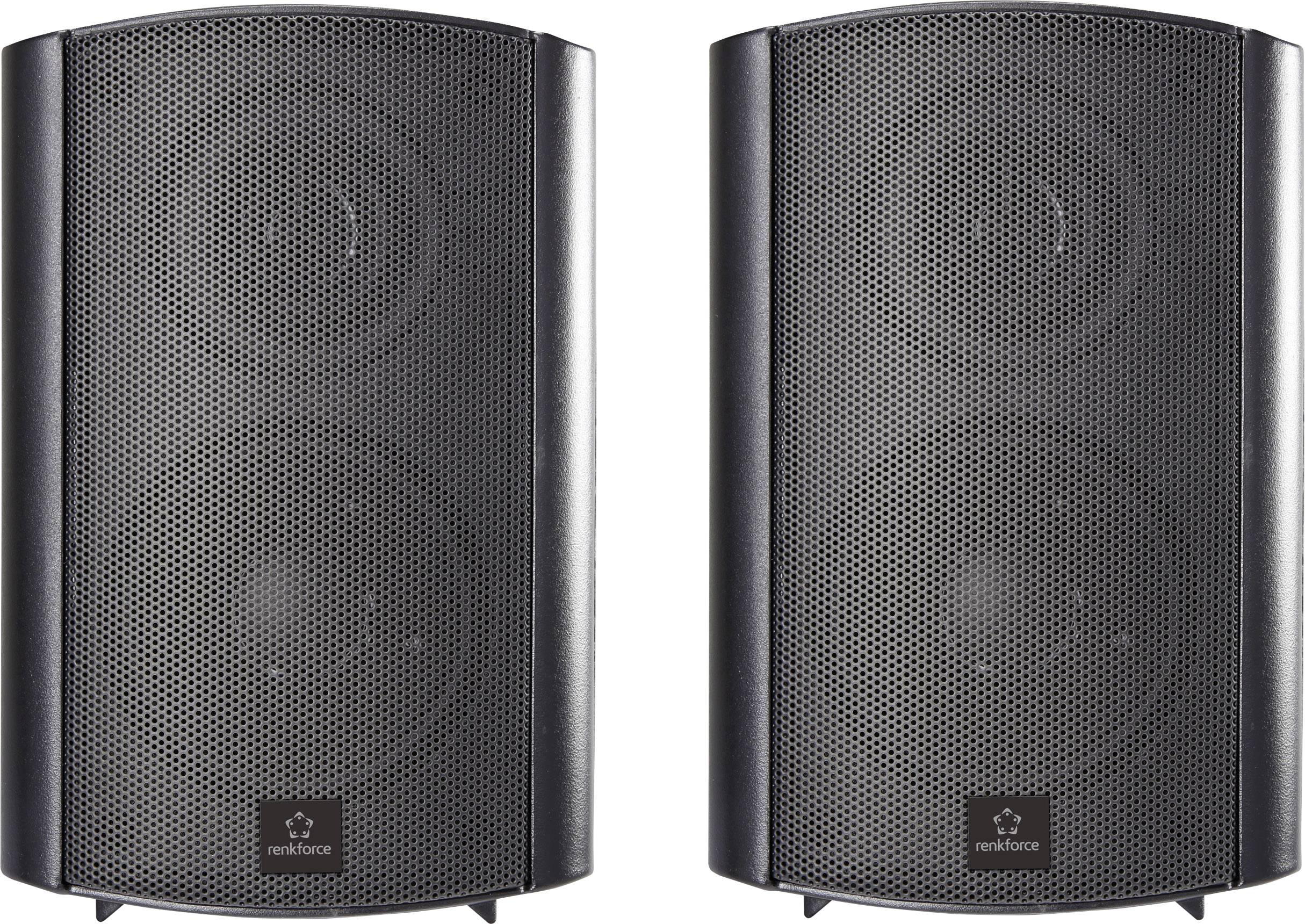Renkforce IO-40 ELA-Lautsprecherbox 4W IP34 Schwarz 1 Paar