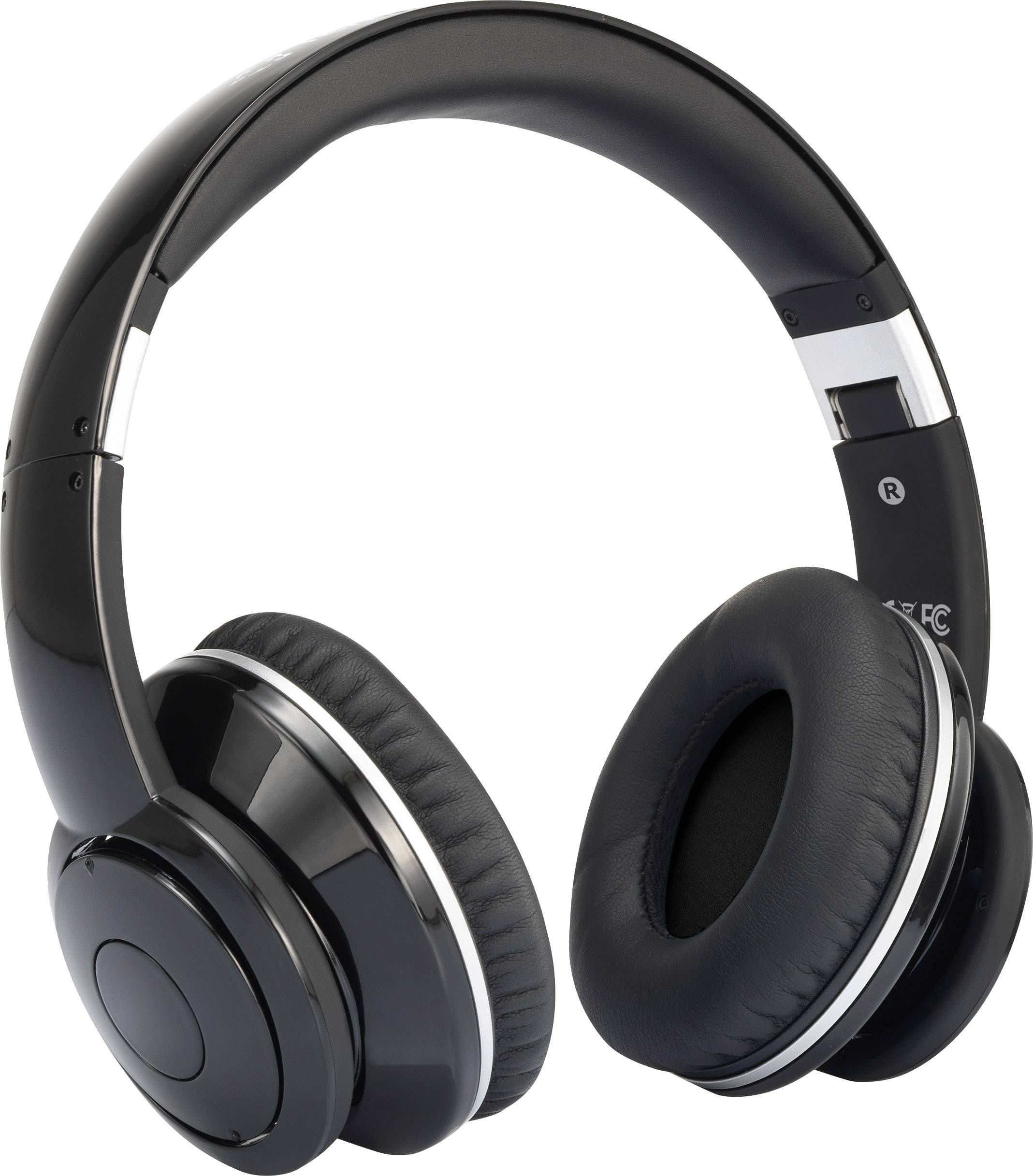 Renkforce HP02 Over Ear Kopfhörer kabelgebunden Schwarz Noise Cancelling Faltbar, Headset
