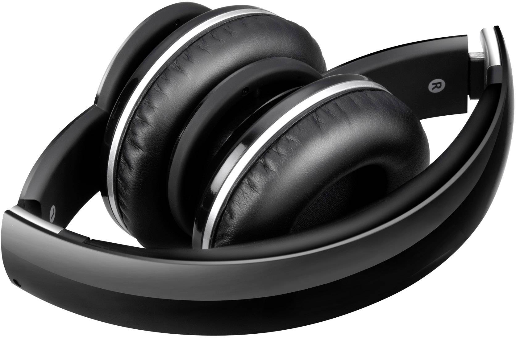 Renkforce HP02 Over Ear Kopfhörer kabelgebunden Schwarz Noise Cancelling Faltbar, Headset