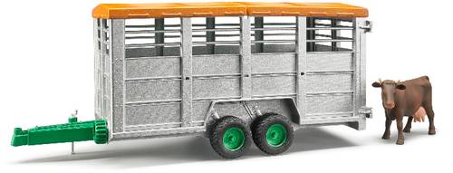 Bruder Viehtransportanhänger inkl. 1 Kuh Fertigmodell Landwirtschafts Modell