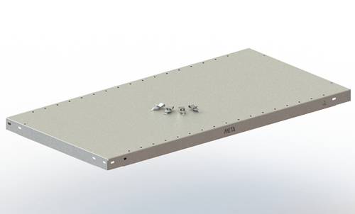 META Regalbau 74402 Fachboden (B x T) 750mm x 600mm Stahl pulverbeschichtet Lichtgrau Metallboden 1S